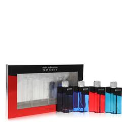 Man Aubusson Sport 4 x 0.5oz Sport EDT Spray (One each of Sport Blue, Sport Red, Sport Aqua, Sport Black)